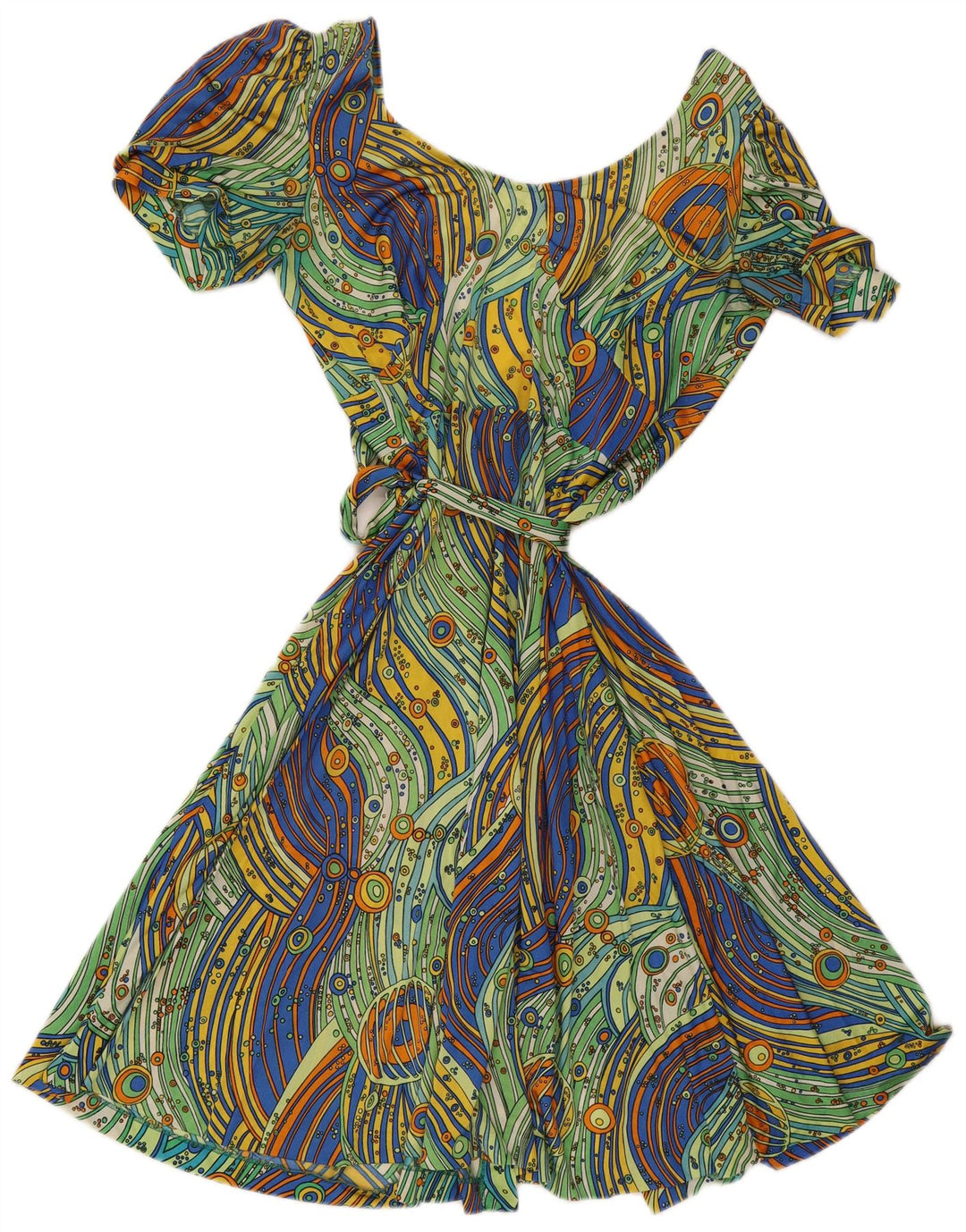 Vintage Γυναικείο Wrap Dress IT 48 XL Πολύχρωμο ριγέ