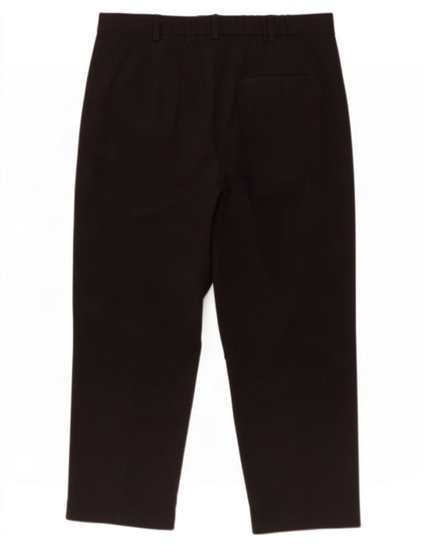 Marks & Spencer Γυναικείο ψηλόμεσο παντελόνι Capri UK 14 μεγάλο W32 L23 μαύρο