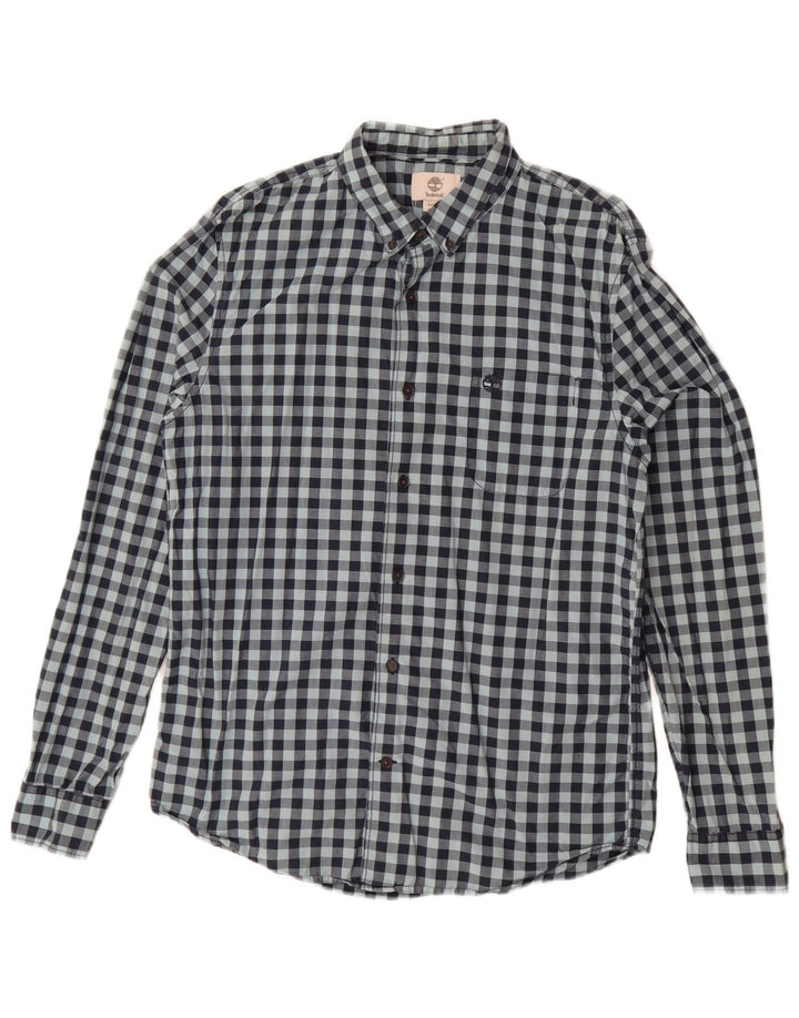 Ανδρικό πουκάμισο Timberland Slim Fit Medium Navy Blue Gingham Cotton