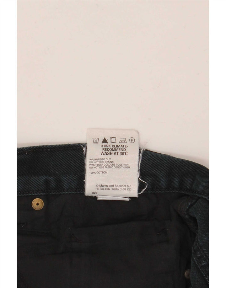 Marks & Spencer Ανδρικό Τζιν Μπλε Harbor Straight W42 L31 Μαύρο βαμβακερό