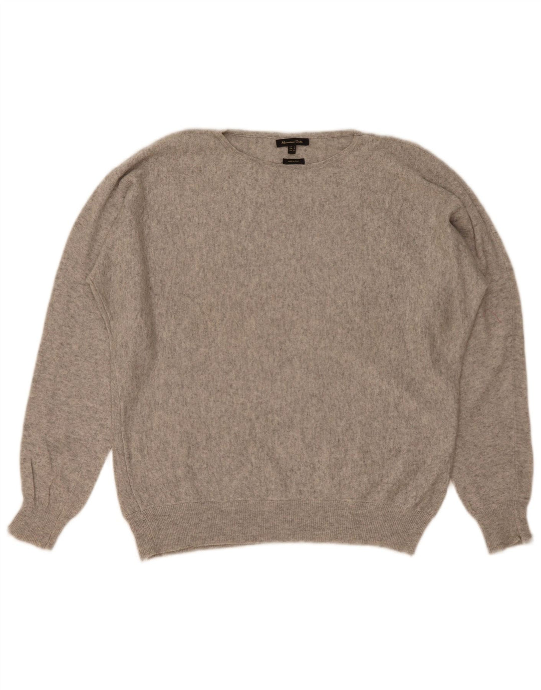 Massimo Dutti Γυναικείο πουλόβερ με λαιμόκαυστο UK 14 Medium Grey Flecked