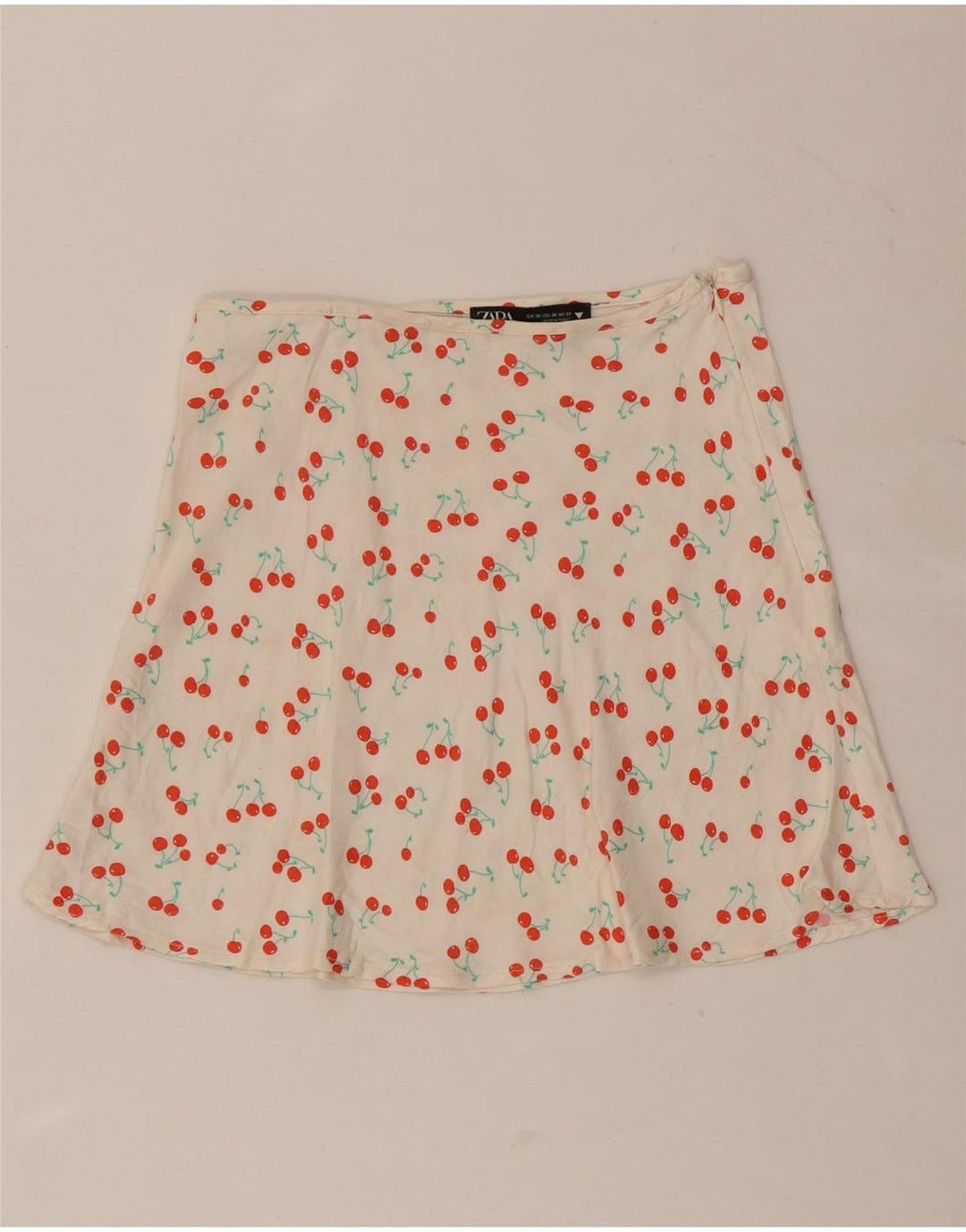 Zara Γυναικεία Μίνι φούστα Abstract Pattern XS W24 Λευκή