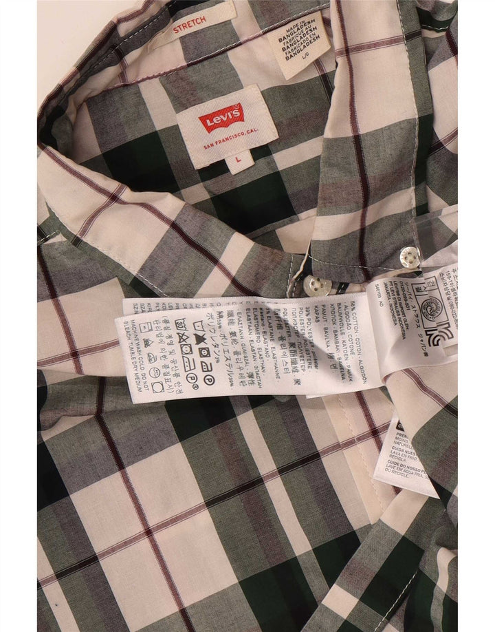 Ανδρικό Stretch πουκάμισο Levi's Μεγάλο πολύχρωμο βαμβακερό καρό