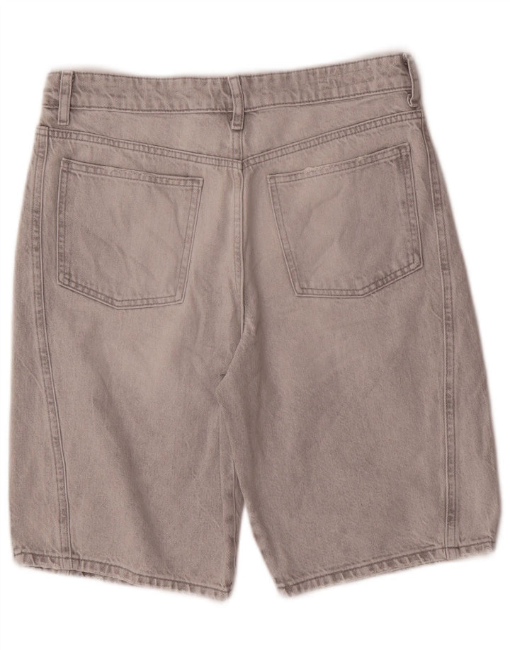 ZARA Womens Denim Shorts EU 40 Medium W30  Grey