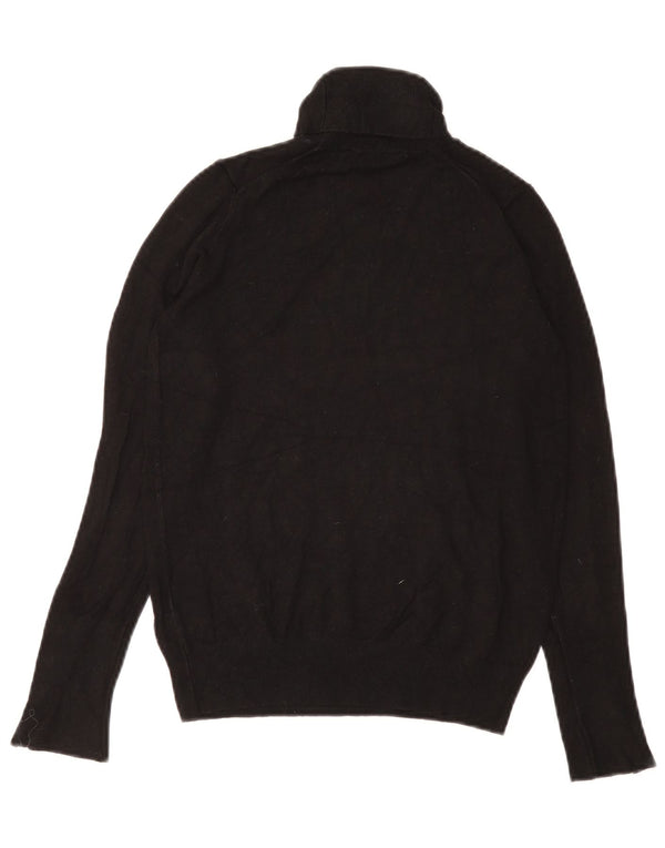 Zara Γυναικείο πουλόβερ με ρολό λαιμόκοψη UK 8 Small μαύρο
