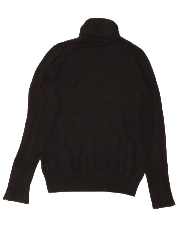 Zara Γυναικείο πουλόβερ με ρολό λαιμόκοψη UK 8 Small μαύρο