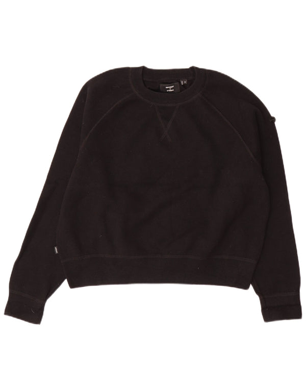 Γυναικεία φούτερ SUPERDRY Crop Oversized Jumper UK 10 Small Black Cotton
