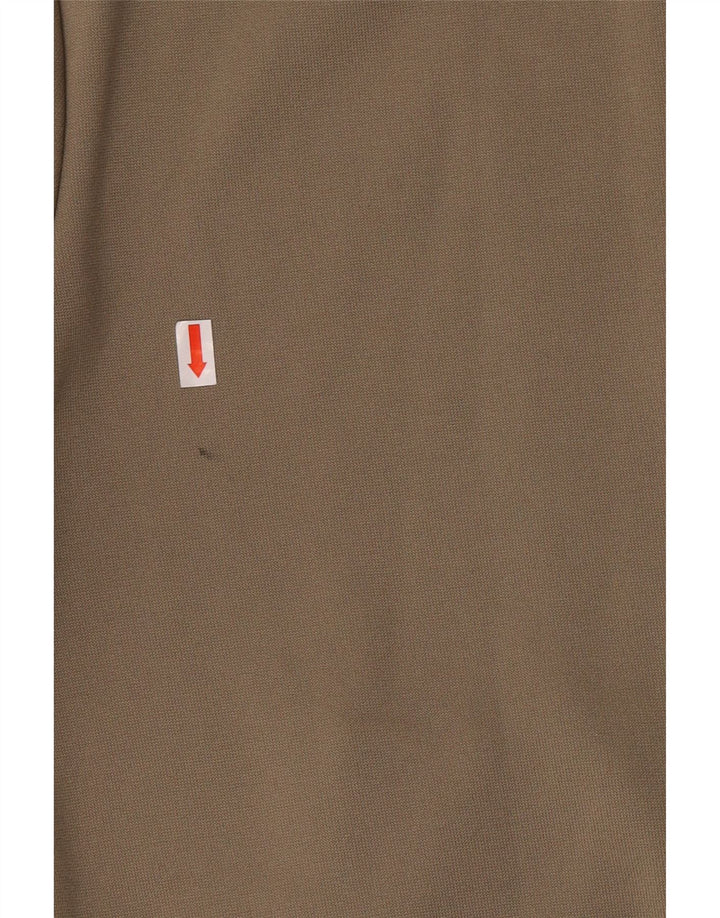 Γυναικείο πουλόβερ με κουκούλα με φερμουάρ Adidas UK 12 μεσαίο πολυεστέρας χακί