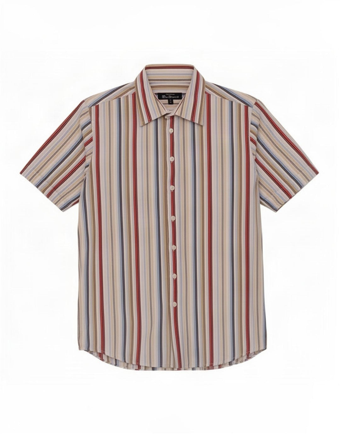Ανδρικό κοντομάνικο πουκάμισο Ben Sherman Βαμβακερό μεσαίο πολύχρωμο ριγέ