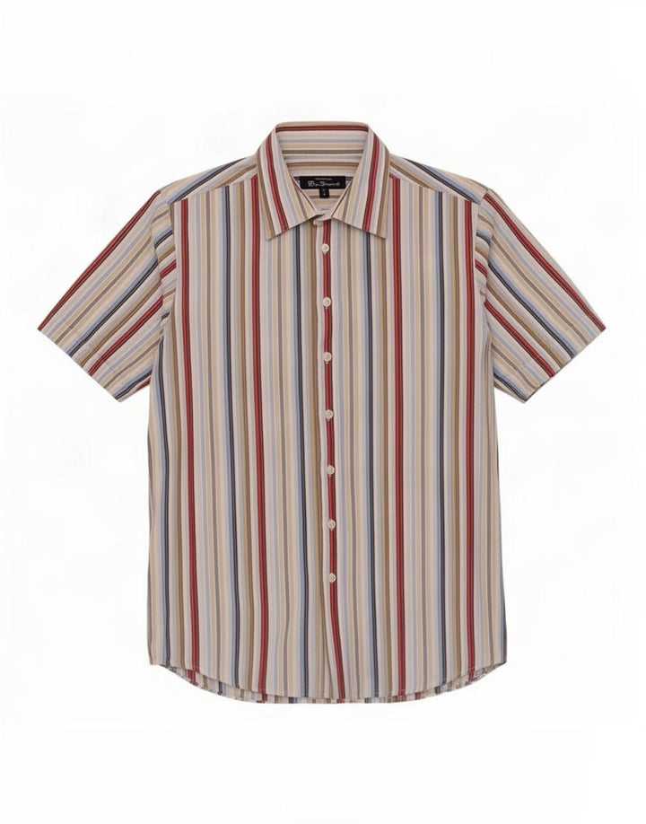 Ανδρικό κοντομάνικο πουκάμισο Ben Sherman Βαμβακερό μεσαίο πολύχρωμο ριγέ