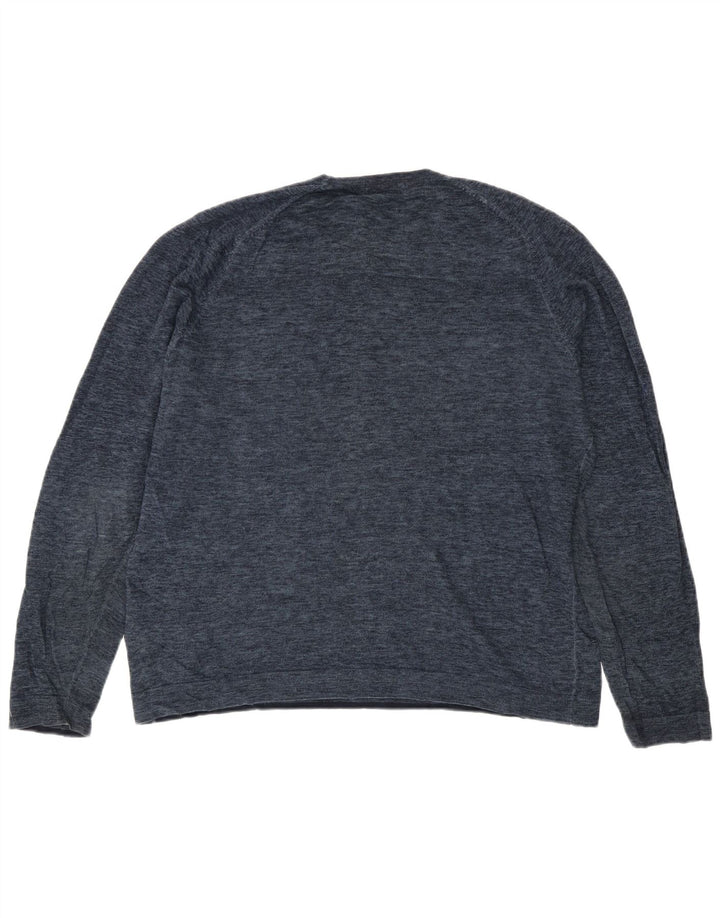 Marks & Spencer Ανδρικό μπλε πουλόβερ με λαιμόκοψη Harbor Crew Large Navy Blue