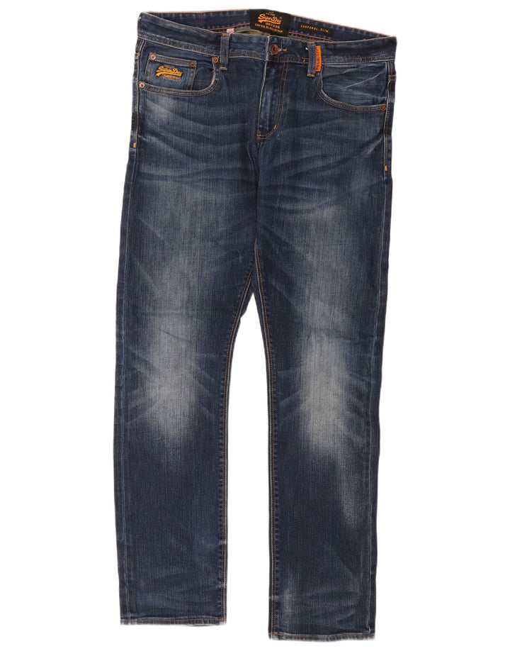 Superdry Ανδρικό τζιν Corporal Slim W34 L32 Μπλε βαμβακερό