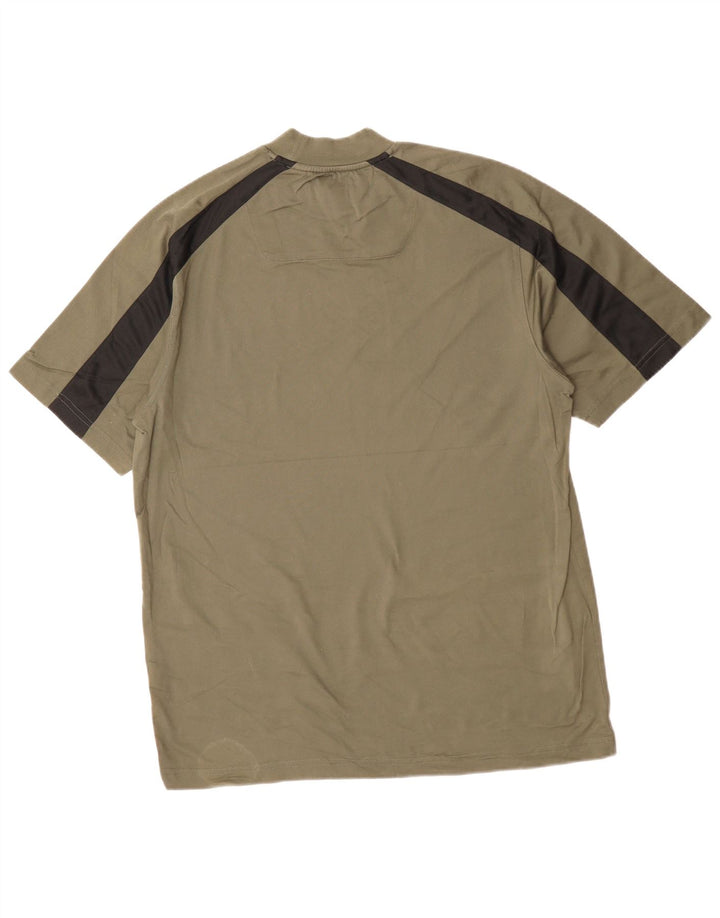 Ανδρικό T-Shirt IZOD Top Large Khaki Colourblock Βαμβακερό