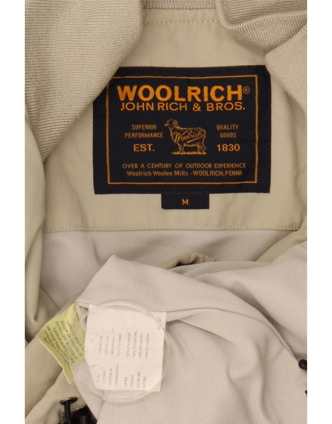 Ανδρικό μπουφάν Woolrich UK 38 Medium Beige Nylon