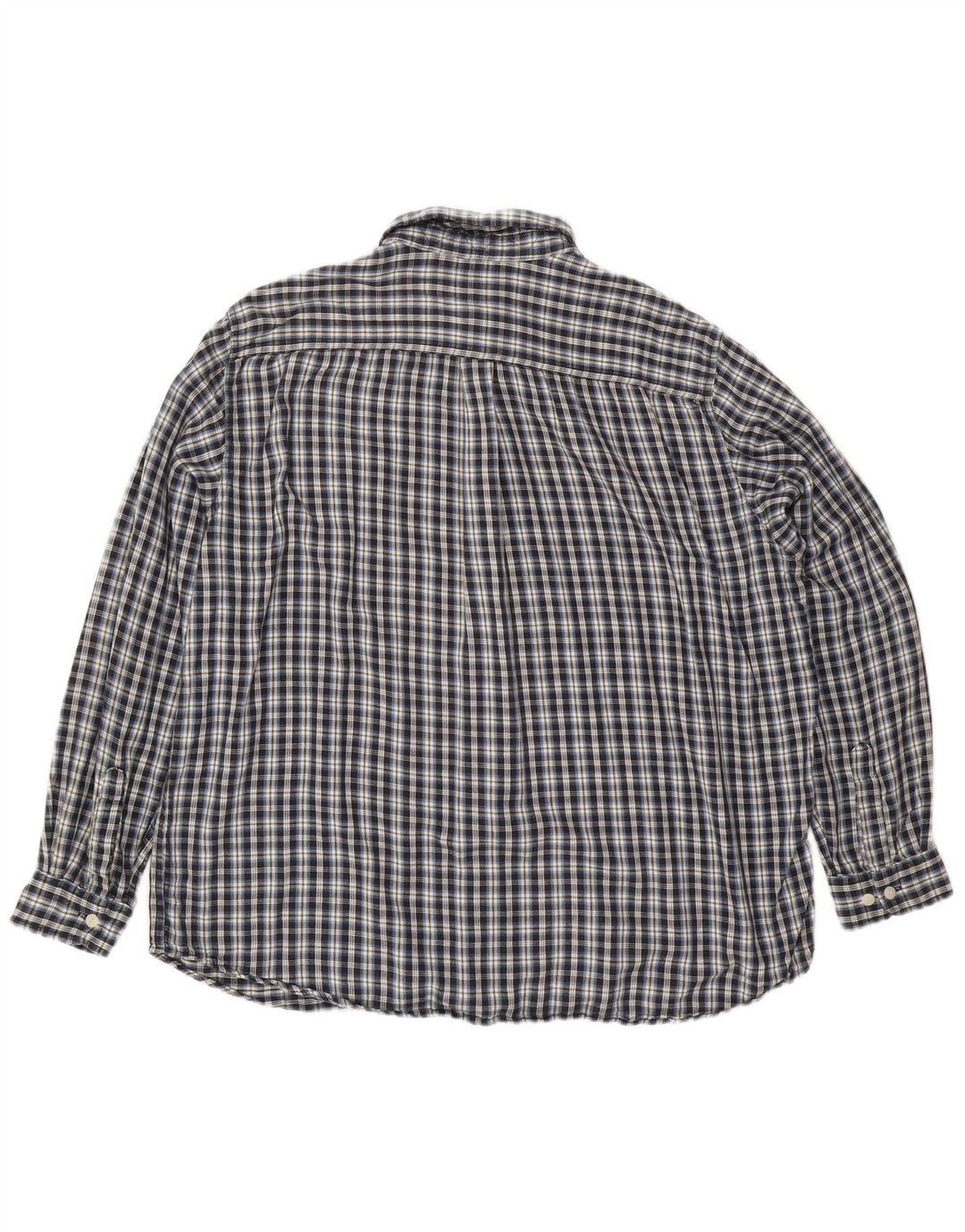 L.L.BEAN Ανδρικό φανελένιο πουκάμισο XL Navy Blue Check Cotton