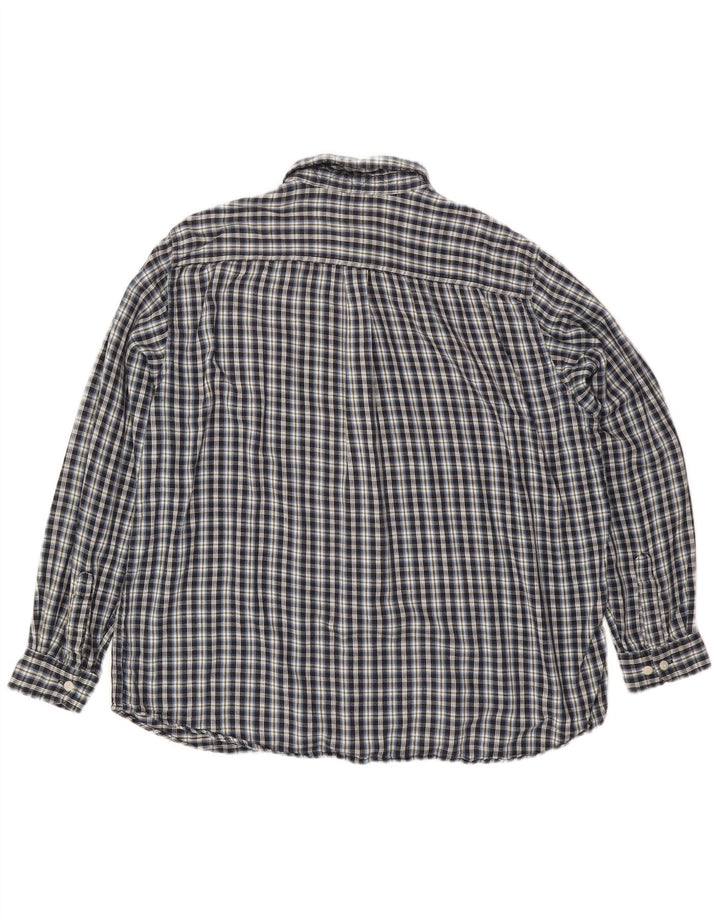 L.L.BEAN Ανδρικό φανελένιο πουκάμισο XL Navy Blue Check Cotton