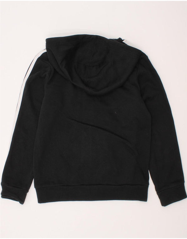 Adidas Boys Zip Hoodie πουλόβερ 7-8 ετών Μαύρο Colourblock Βαμβακερό