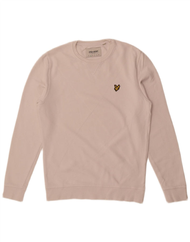 Lyle & Scott Ανδρικό Φούτερ Jumper Μικρό λευκό βαμβακερό