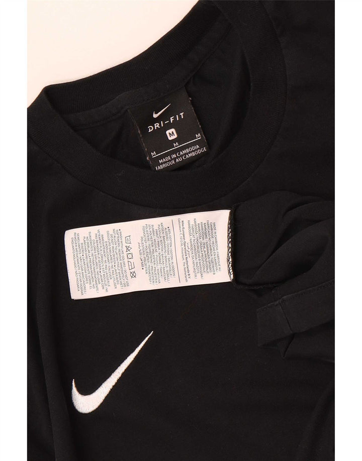 Ανδρικό γραφικό μπλουζάκι Nike, μεσαίο μαύρο βαμβακερό