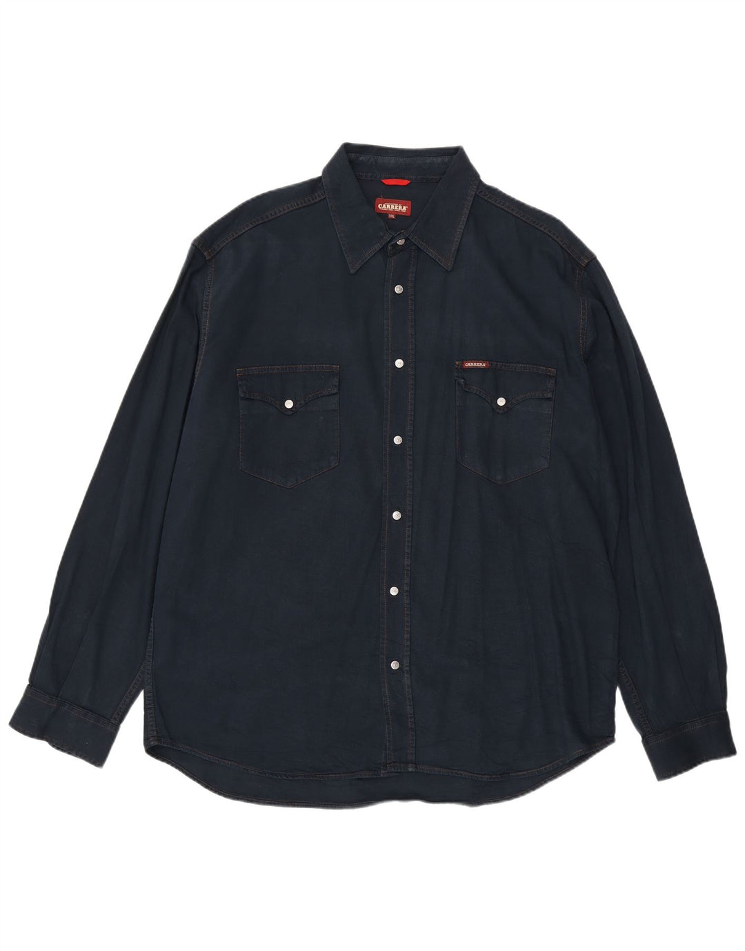 CARRERA Ανδρικό Τζιν Πουκάμισο 2XL Navy Blue Cotton