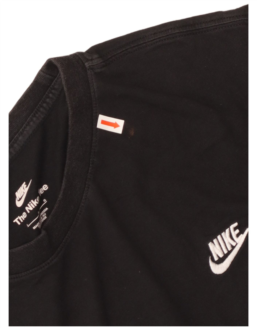Ανδρικό T-Shirt NIKE Top μεγάλο μαύρο βαμβακερό