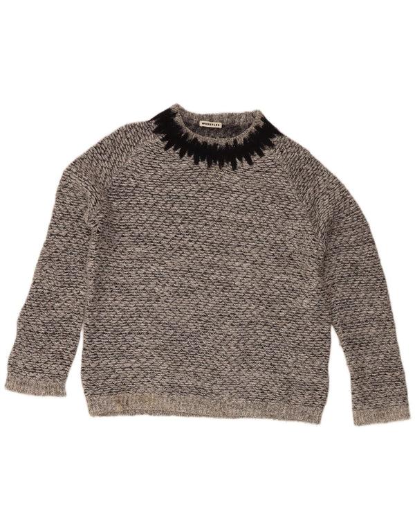 Whistles Γυναικείο πουλόβερ με λαιμόκοψη UK 16 Large Grey Flecked Polyester