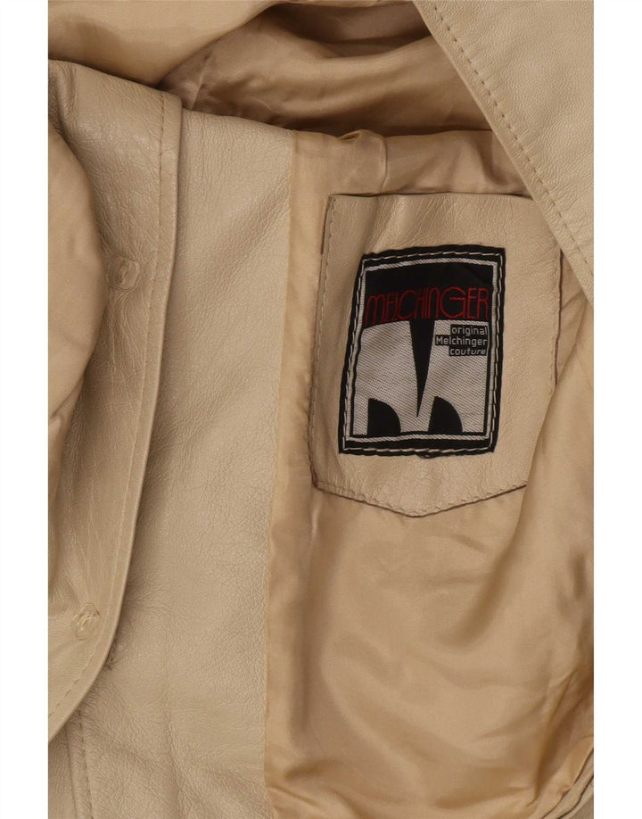 Melchinger Γυναικείο Δερμάτινο Μπουφάν UK 14 Medium Beige