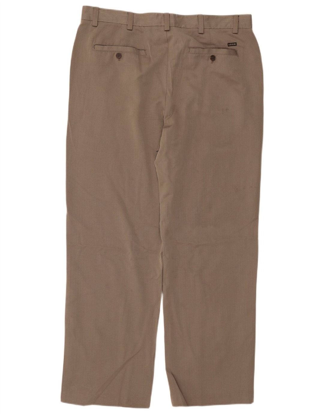 Ανδρικό ίσιο παντελόνι Chino IZOD W38 L32 Μπεζ πολυεστέρας ψαροκόκκαλο