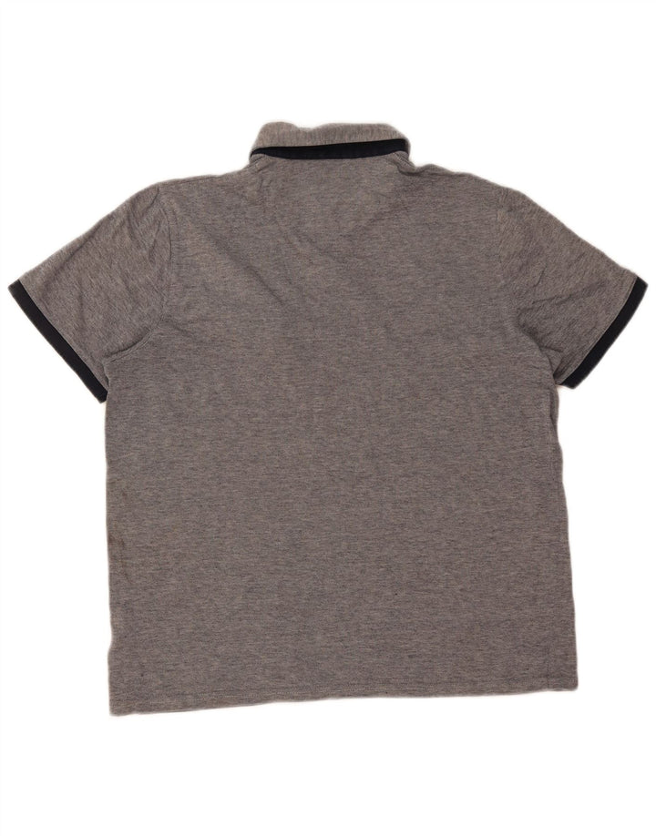 TED BAKER Ανδρικό πουκάμισο πόλο μεγέθους 5 XL Γκρι βαμβακερό