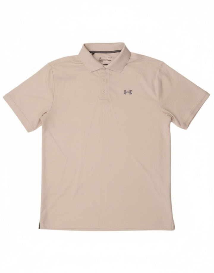 Under Armour Ανδρικό Heat Gear Polo πουκάμισο μεγάλο λευκό πολυεστέρα