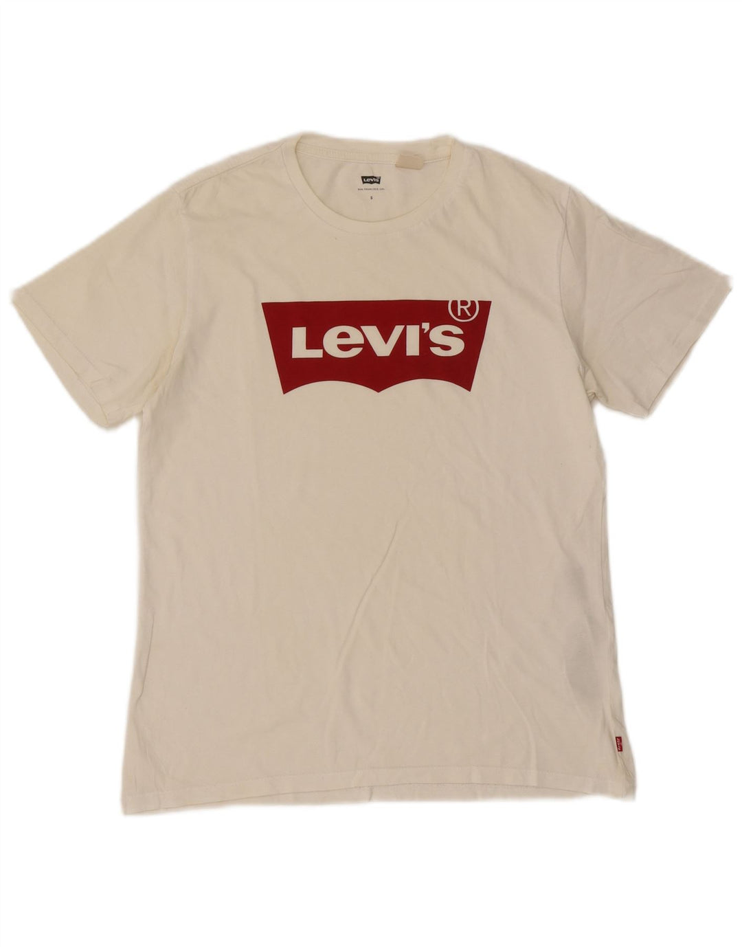 Ανδρικό γραφικό T-Shirt Levi's Top Μικρό λευκό βαμβακερό