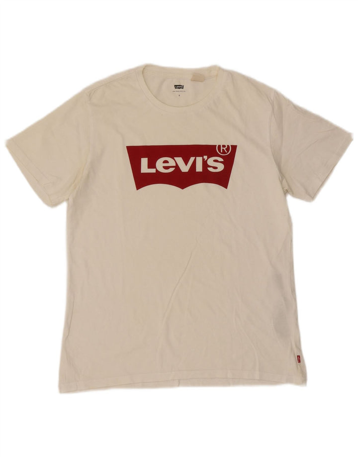 Ανδρικό γραφικό T-Shirt Levi's Top Μικρό λευκό βαμβακερό