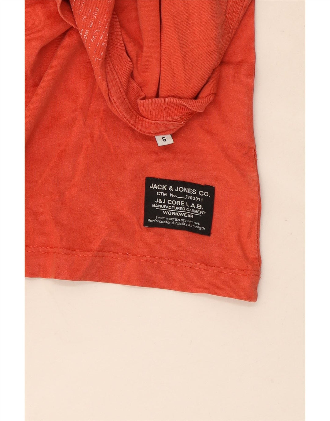Jack & Jones Ανδρικό γραφικό T-Shirt Top Μικρό κόκκινο βαμβακερό
