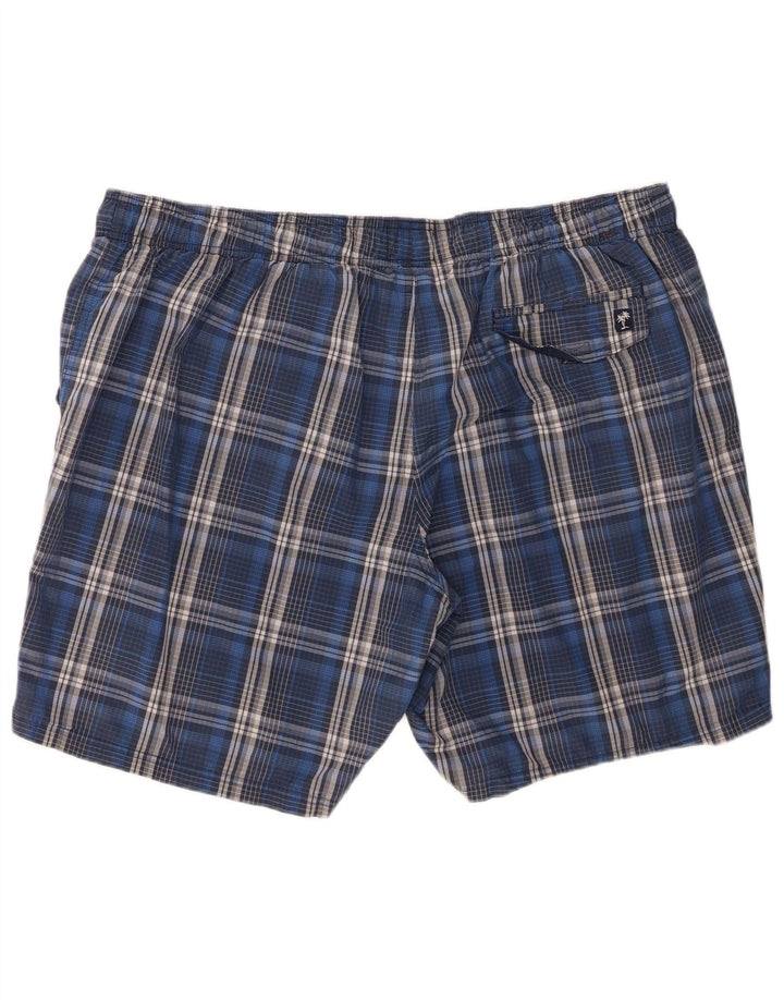 Ανδρικό σορτς κολύμβησης Marks & Spencer 2XL Blue Check Cotton