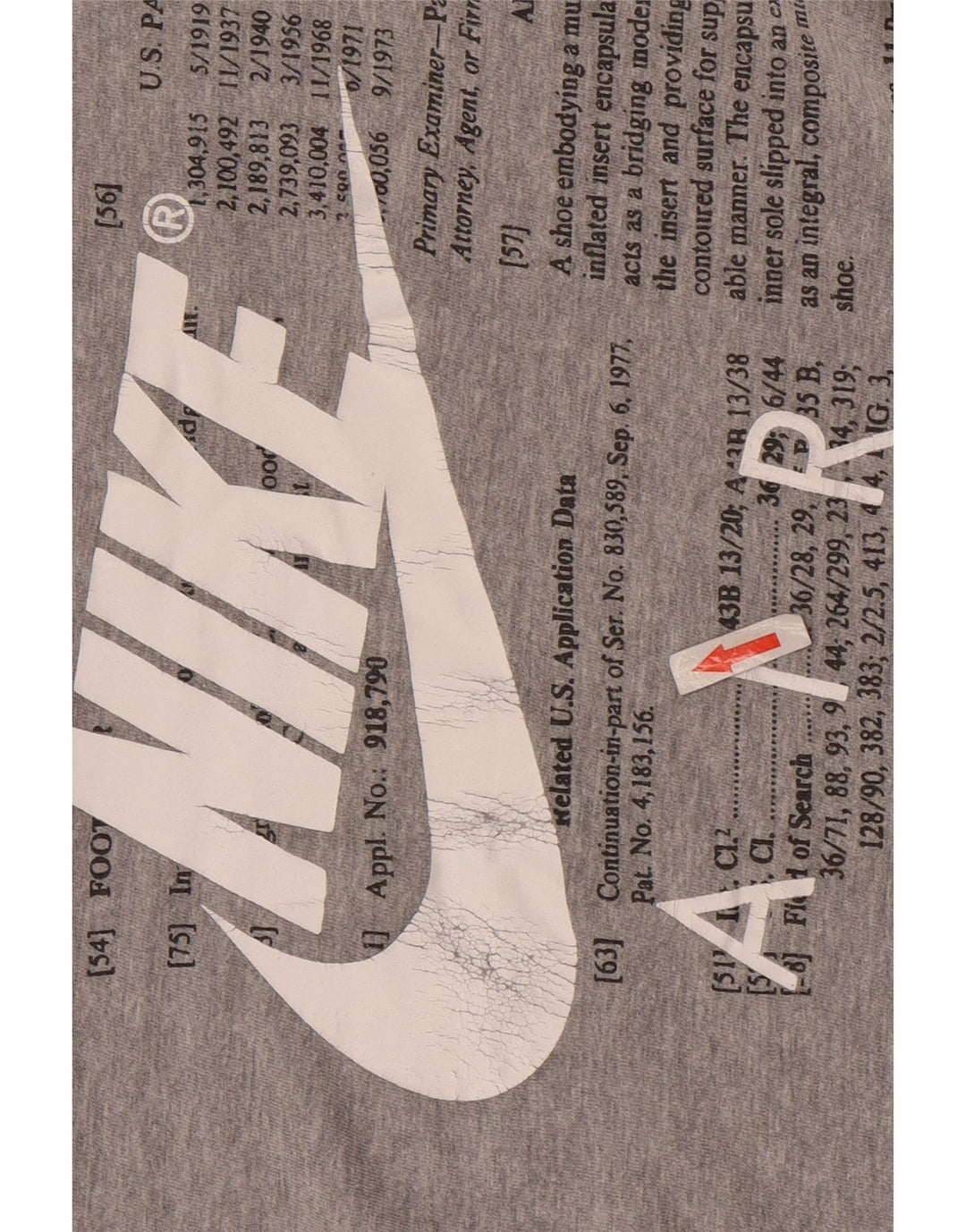 Ανδρικό γραφικό μπλουζάκι Nike τοπ UK 39/41 μεσαίο γκρι βαμβακερό