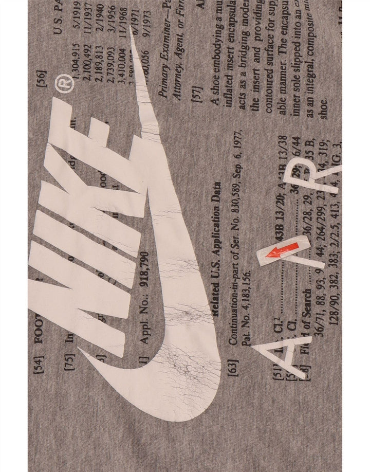 Ανδρικό γραφικό μπλουζάκι Nike τοπ UK 39/41 μεσαίο γκρι βαμβακερό