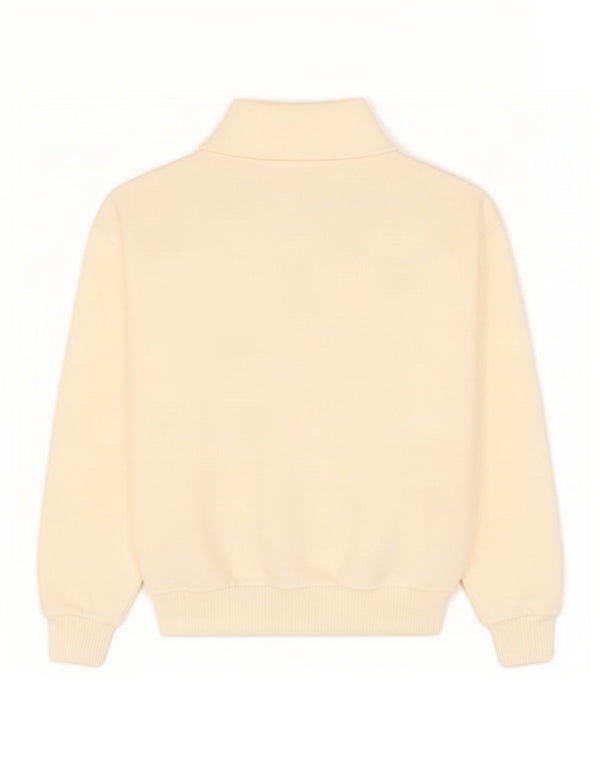 Vintage γυναικείο πουλόβερ με λαιμό σάλι UK 10 Small Beige