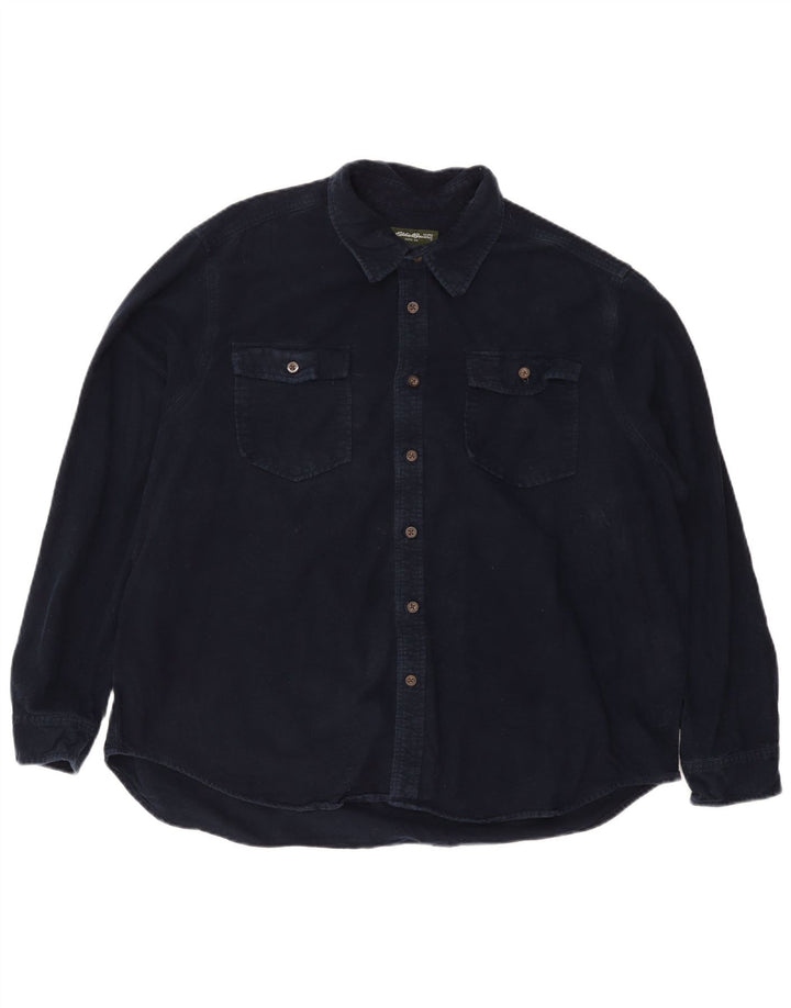 EDDIE BAUER Ανδρικό Φανελένιο Πουκάμισο 2XL Μπλε Βαμβακερό