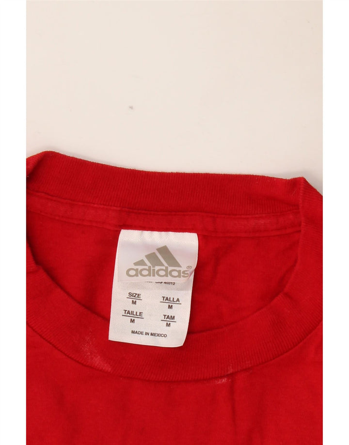 Ανδρικό T-Shirt ADIDAS Τοπ μεσαίο κόκκινο βαμβακερό