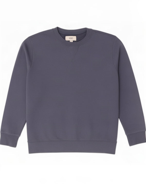 Ανδρικό φούτερ Marks & Spencer Jumper Medium Navy Blue Cotton
