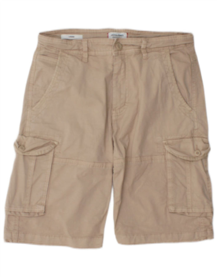 Jack & Jones Ανδρικό σορτς Cargo Small W29 Μπεζ βαμβακερό