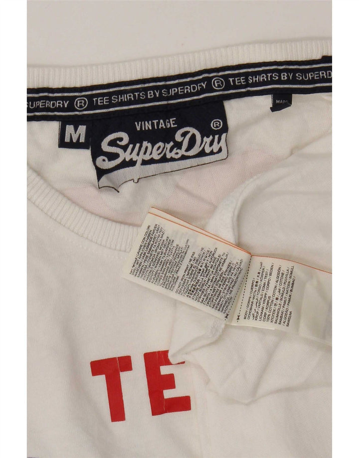 Ανδρικό γραφικό μπλουζάκι Superdry, μεσαίο λευκό βαμβακερό