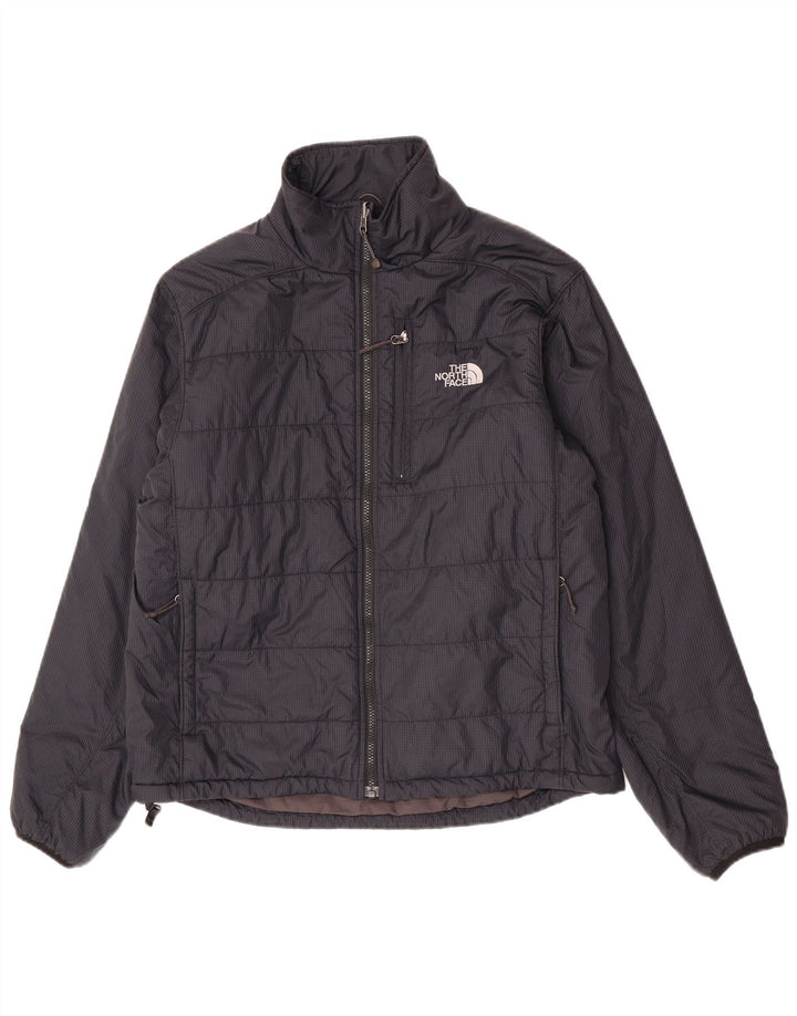 Το North Face Ανδρικό μπουφάν με επένδυση UK 38 Medium Navy Blue Check Nylon