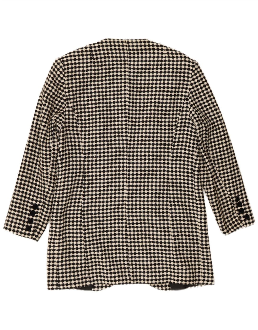 Vintage γυναικείο μπουφάν blazer UK 16 Large Black Check Polyester