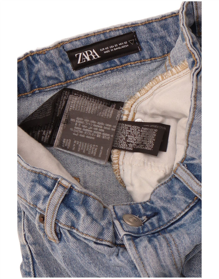 Ανδρικό τζιν σορτς ZARA 42 μεγάλο W32 μπλε βαμβακερό