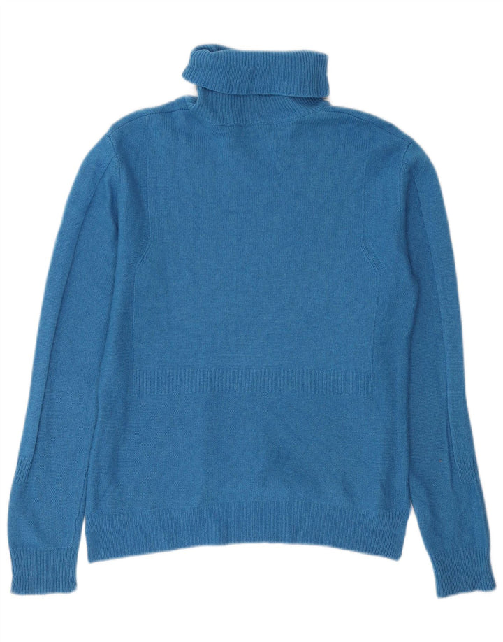 Max & Co. Γυναικείο πουλόβερ με ρολό λαιμόκοψη UK 12 Medium Blue Cashmere