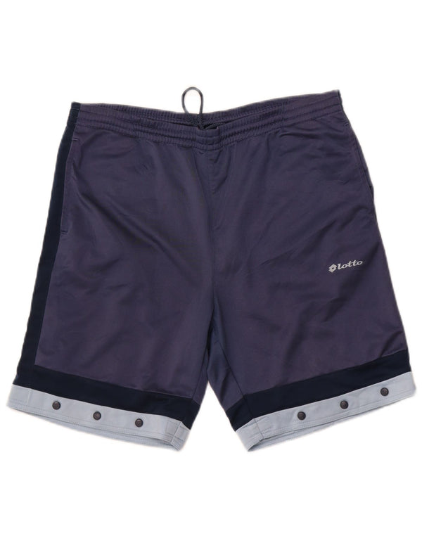 Ανδρικό αθλητικό σορτς Lotto UK 40/42 Large Navy Blue Colorblock Πολυεστέρας