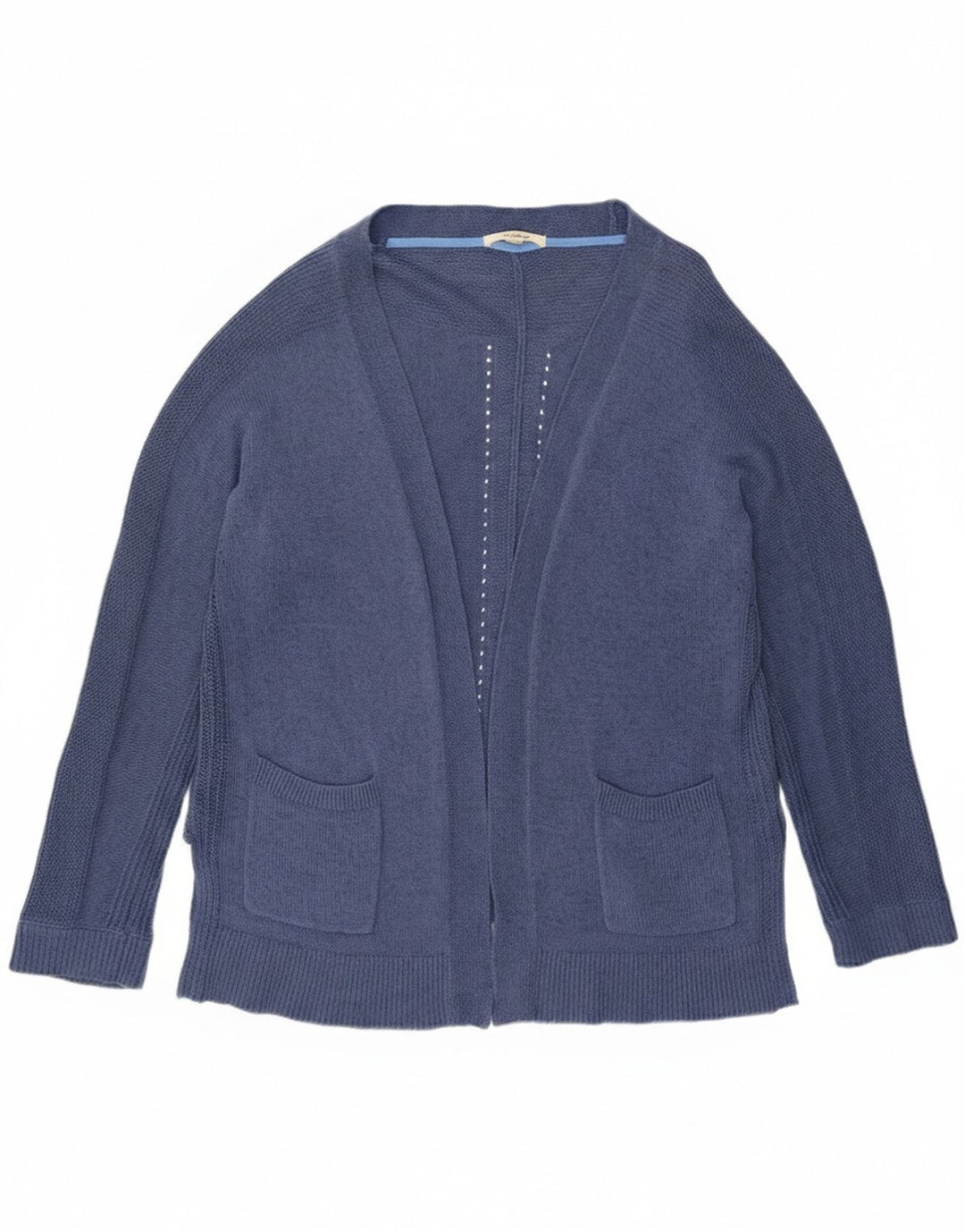 White Stuff Γυναικείο ανοιχτό πουλόβερ ζακέτα UK 16 Μεγάλο μπλε βαμβακερό