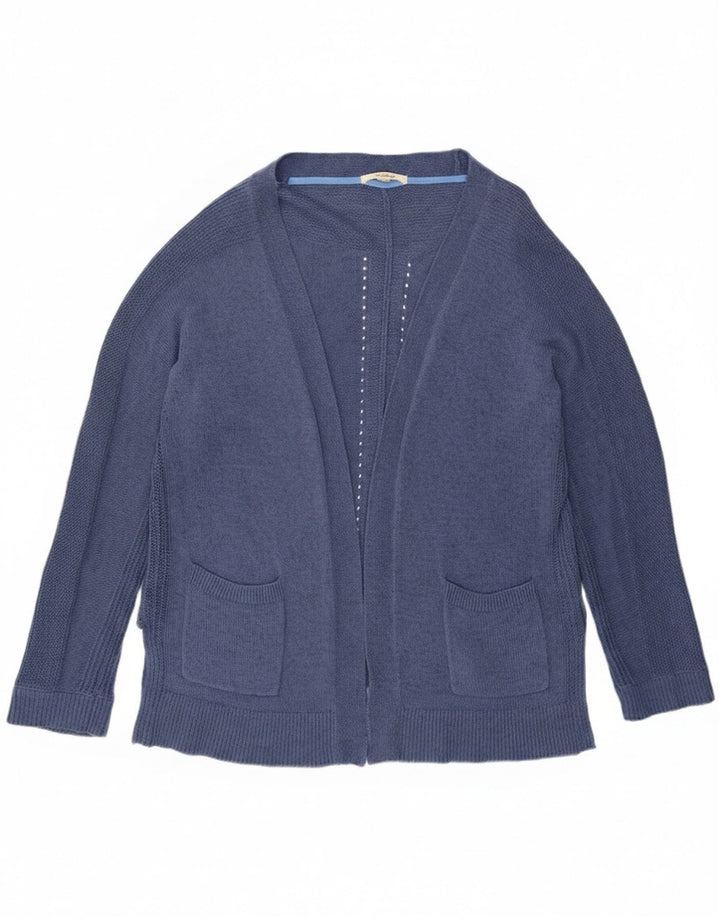 White Stuff Γυναικείο ανοιχτό πουλόβερ ζακέτα UK 16 Μεγάλο μπλε βαμβακερό