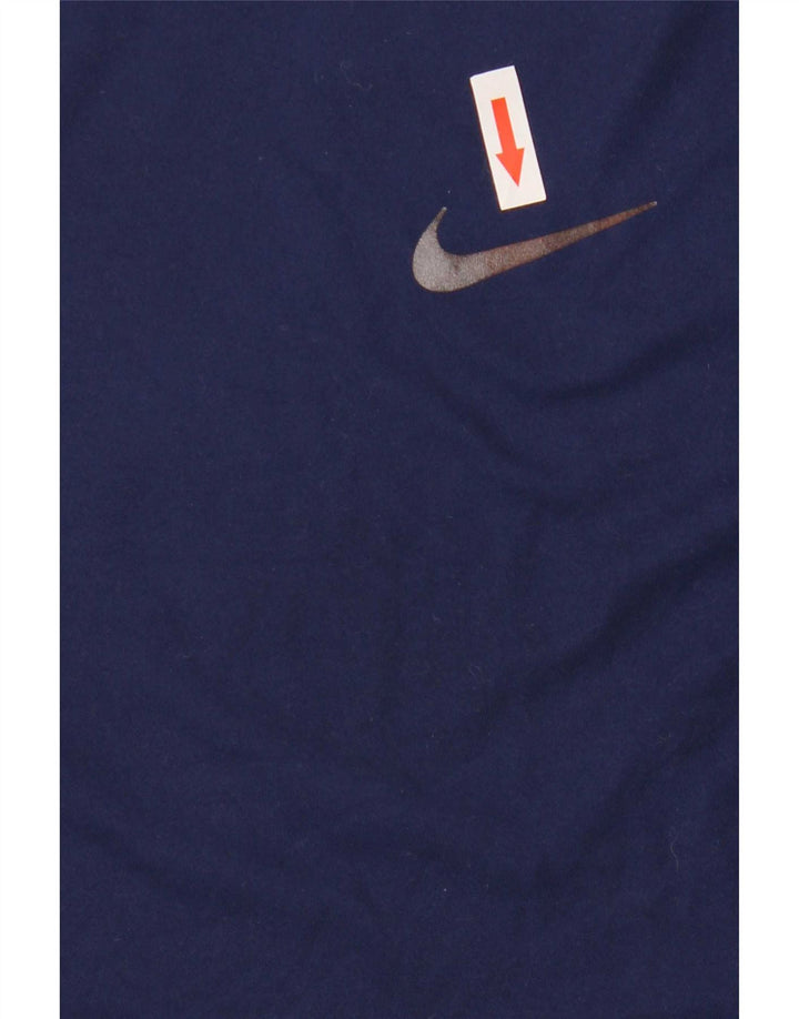 Ανδρικό τοπ Nike Dri Fit Μακρυμάνικο μεσαίο, μπλε ναυτικό πολυεστέρας